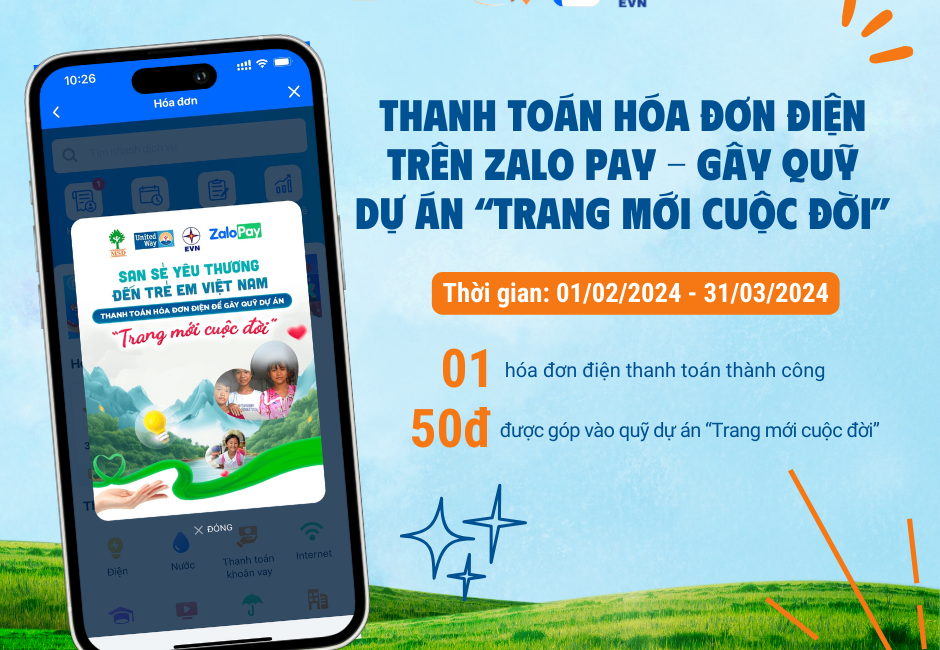 Chương trình san sẻ yêu thương đến trẻ em Việt Nam - Gây quỹ cho dự án Trang mới cuộc đời