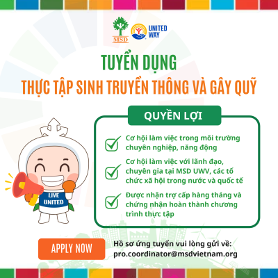 TUYỂN DỤNG THỰC TẬP SINH TRUYỀN THÔNG VÀ GÂY QUỸ